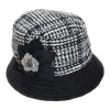 chapeau femme laine noir et blanc