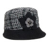 chapeau femme laine noir et blanc
