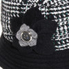 chapeau femme laine noir et blanc