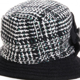 chapeau femme laine noir et blanc