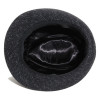 chapeau laine noir doublure satinée