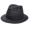 chapeau feutre écossais coloris gris anthracite