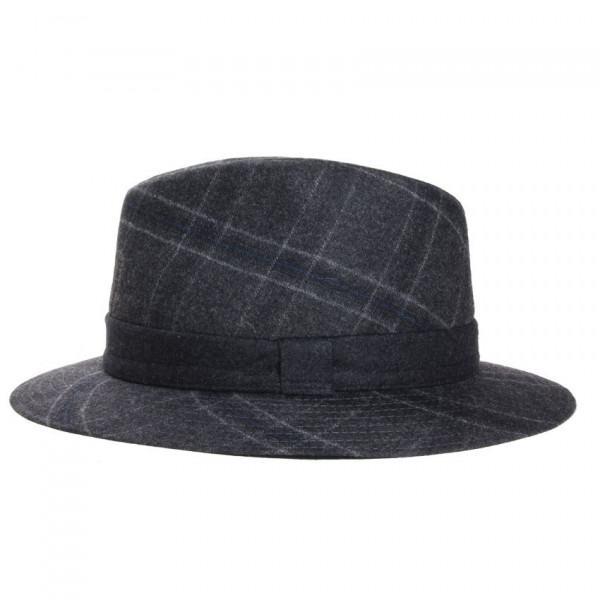 chapeau feutre écossais coloris gris anthracite