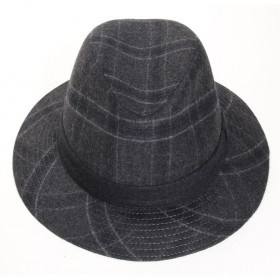 chapeau feutre écossais coloris gris anthracite