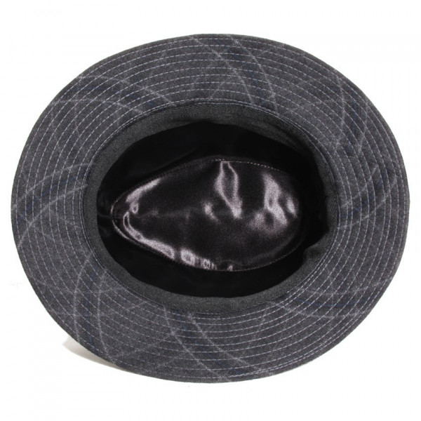 chapeau feutre écossais coloris gris anthracite