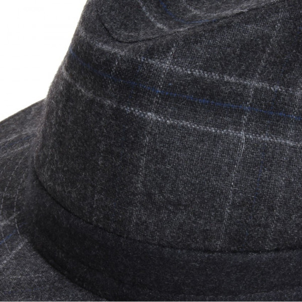 chapeau feutre écossais coloris gris anthracite