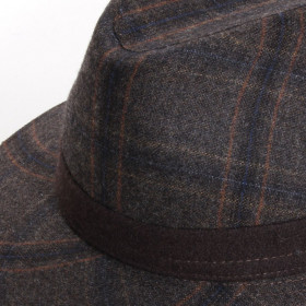chapeau feutre écossais coloris marron