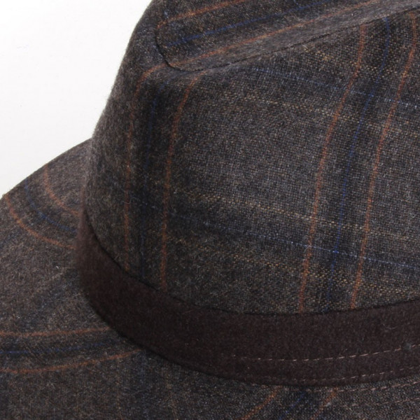chapeau feutre écossais coloris marron