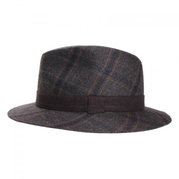 chapeau feutre écossais coloris marron