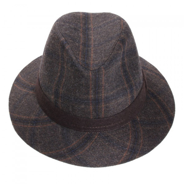 chapeau feutre écossais coloris marron