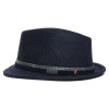 chapeau feutre trilby bleu marine