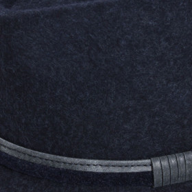 chapeau feutre trilby bleu marine