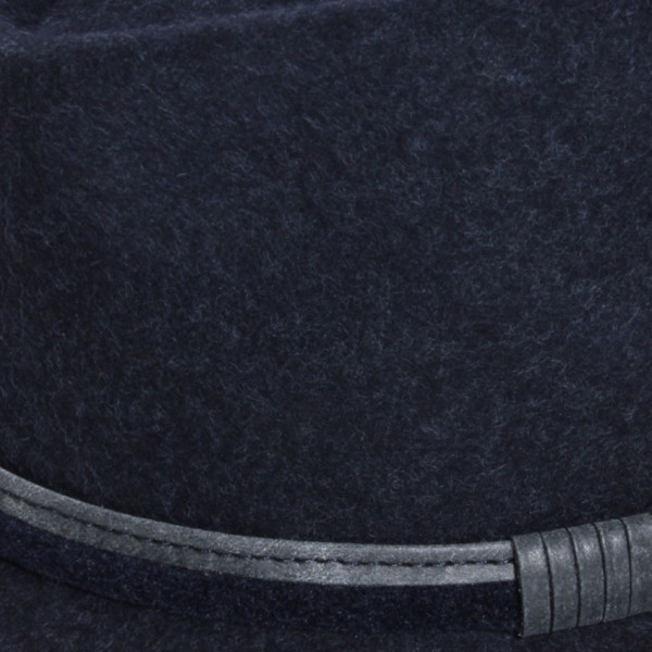 chapeau feutre trilby bleu marine