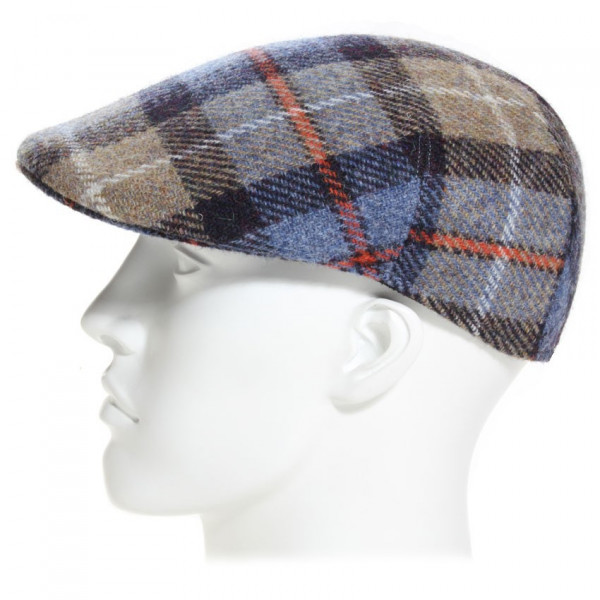 casquette formée Harris tweed écossaise