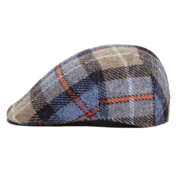 casquette formée Harris tweed écossaise