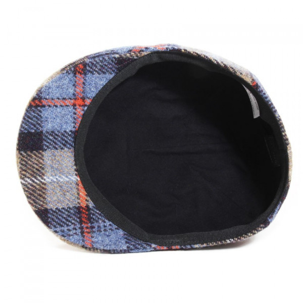 casquette formée Harris tweed écossaise