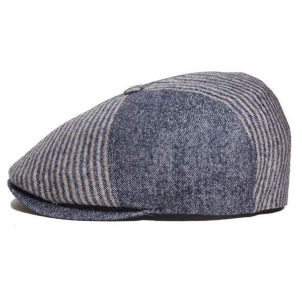 casquette laine et coton bleu jeans