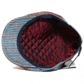 casquette plate mi-saison en laine et coton doublée polyester