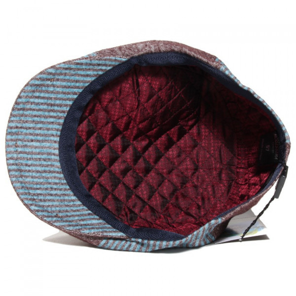 casquette plate mi-saison en laine et coton doublée polyester