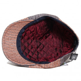 casquette laine et coton mi-saison coloris taupe doublure matelassée