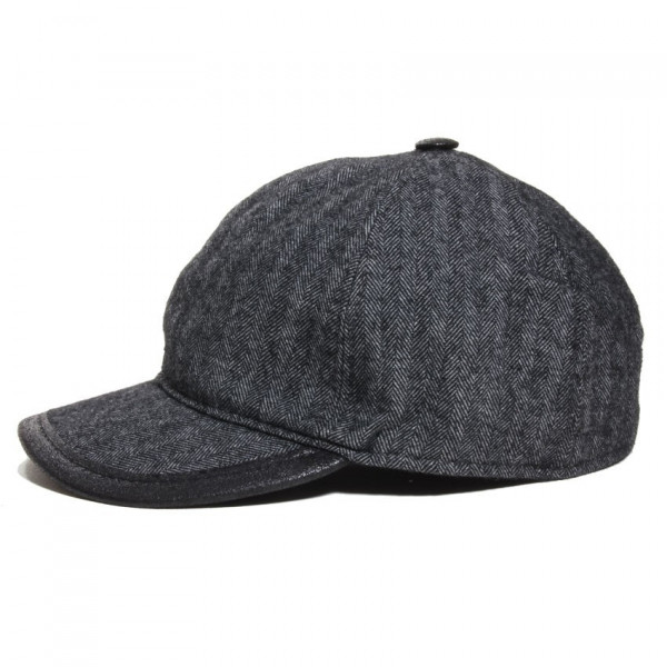 casquette américaine en pure laine vierge coloris grise