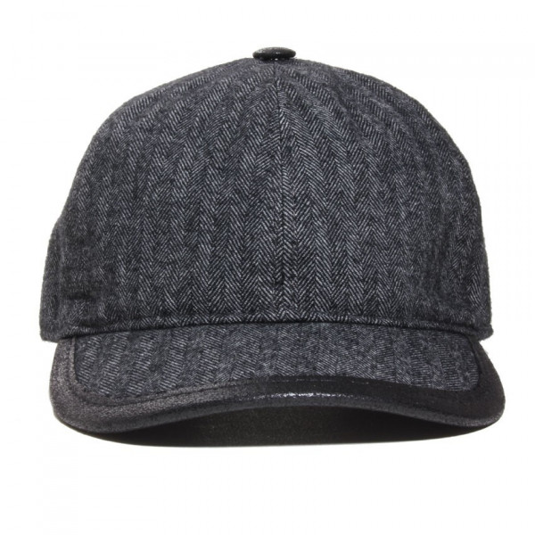 casquette américaine en pure laine vierge coloris grise