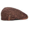 casquette plate marron avec patte cuir