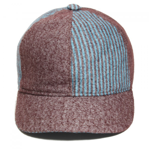 casquette baseball deux tons en laine et coton