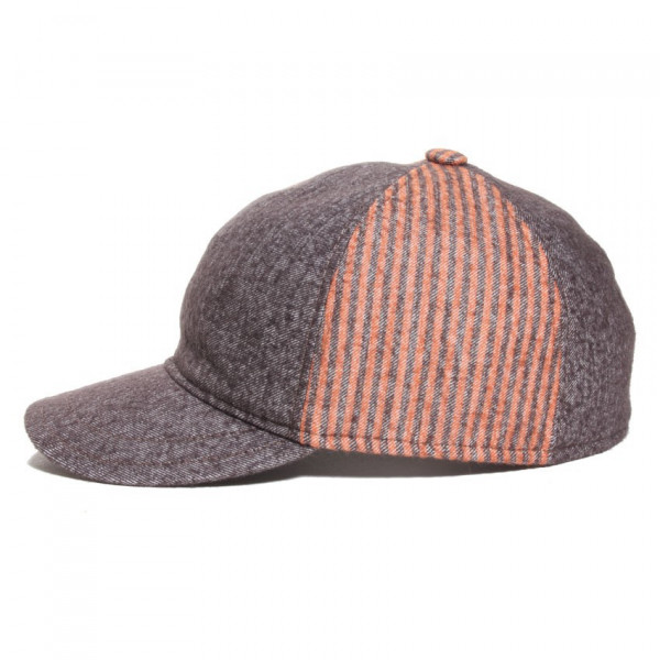 casquette baseball laine et coton demi saison coloris taupe