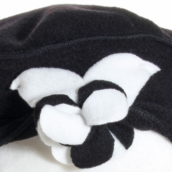 béret polaire noir et blanc