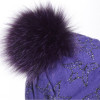 pompon acrylique coloris mauve
