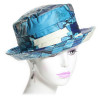 chapeau de pluie coton imprimé bleu