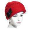 chapeau femme laine rouge