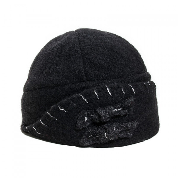 Chapeau femme laine noir