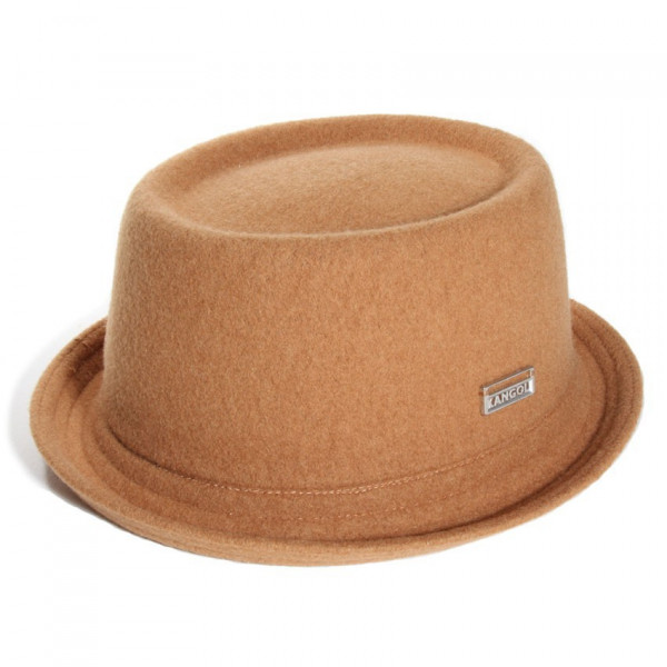 Chapeau feutre porkpie laine camel - Mowbray - Kangol