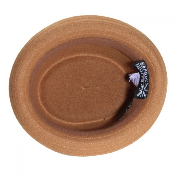 Chapeau feutre porkpie laine camel - Mowbray - Kangol