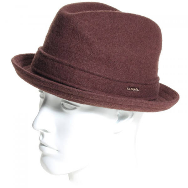 chapeau pork pie Kangol coloris tabac