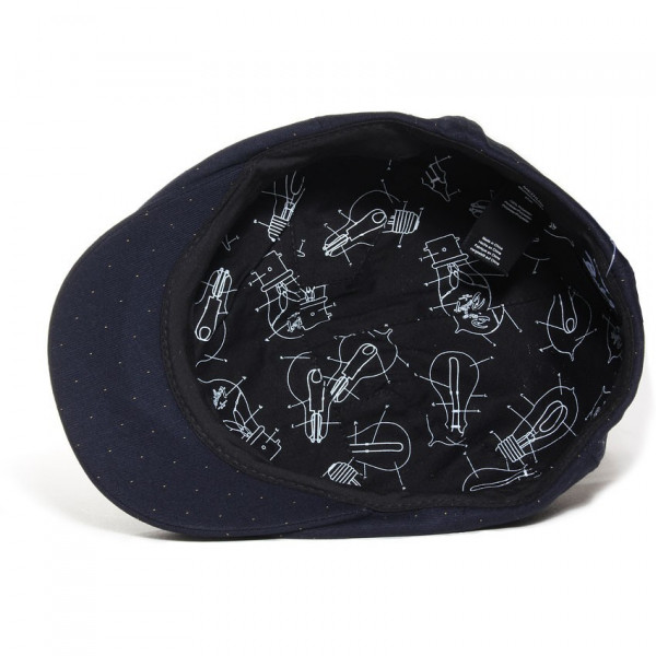 casquette plate bleu marine doublure Bailey