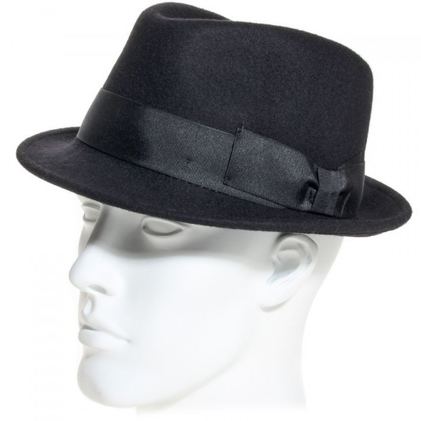 Chapeau trilby vinyl noir homme - Hatsquality