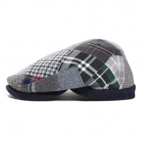casquette patchwork de laine bleu marine marque Modissima