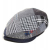 casquette patchwork de laine bleu marine