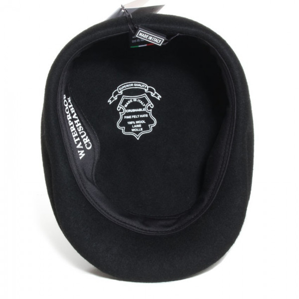 casquette formée noir waterproof et crushable