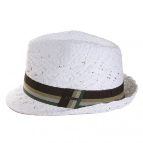 chapeau paille papier blanc