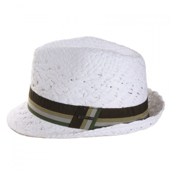 chapeau paille papier blanc
