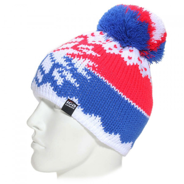 bonnet pompon bleu blanc rouge