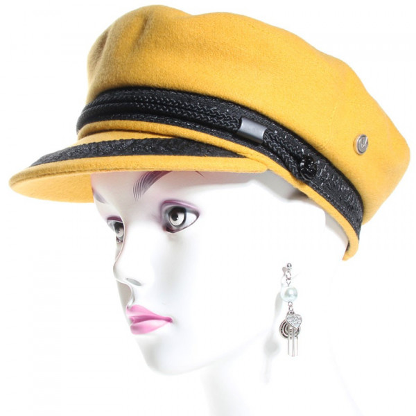 casquette marin jaune cannelle