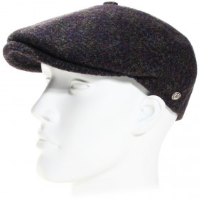 Casquette laine noir mix -...