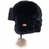 chapka fourrure de lapin noir