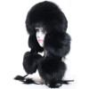 Chapka fourrure noir en lapin royal