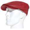 Casquette en cuir couleur bordeaux